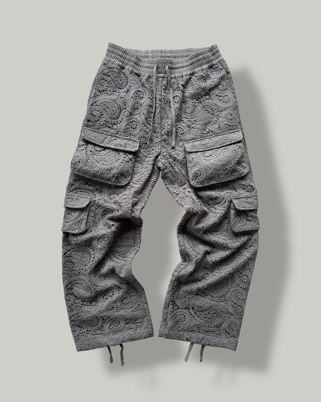 Grey Crochet Pants