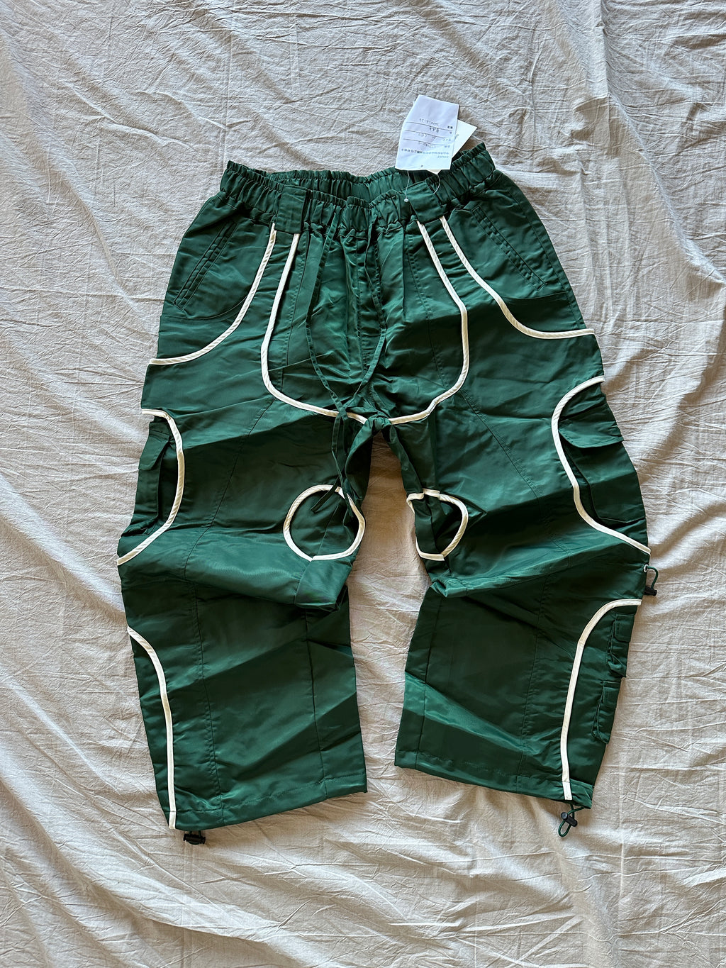 Green Nylon Mud Cargos