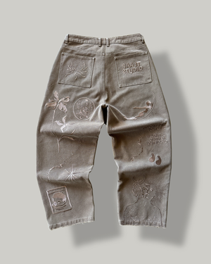 Clay Ornate Work Pants