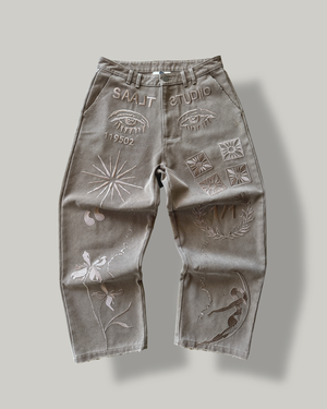 Clay Ornate Work Pants