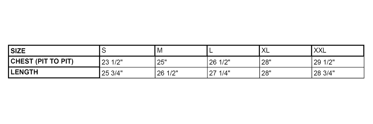 *Denim Jacket PREVIEW* size chart