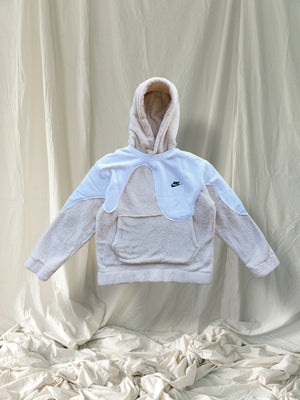 Cream Nike Fur Hoodies